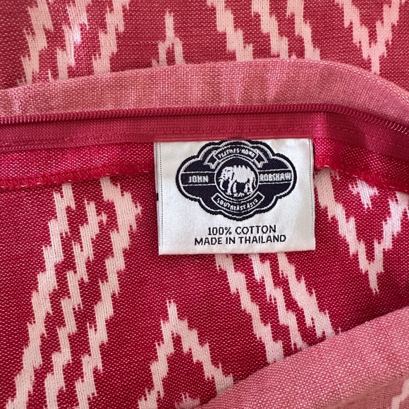 John Robshaw block print lumbar pillow pink - Picture 3 of 3